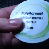 UV, LED gel PolyAcrygel glitter camu natur - 100ml